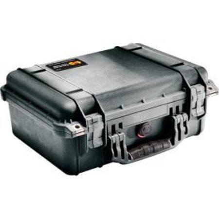 PELICAN PRODUCTS Pelican 1450 Watertight Medium Case With Foam 14-11/16" x 13" x 6-13/16", Black 1450-000-110